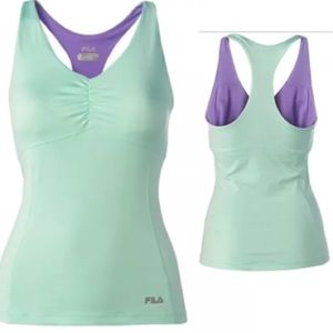 FILA Racerback Tank Small Honeydew Removable Cups